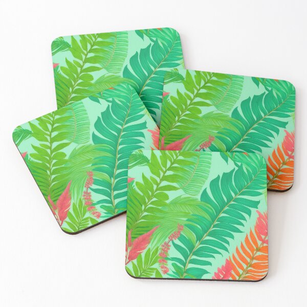 Item preview, Colorful Tropical Fern Leaves Pattern Décor designed and sold by SassyArtistry.