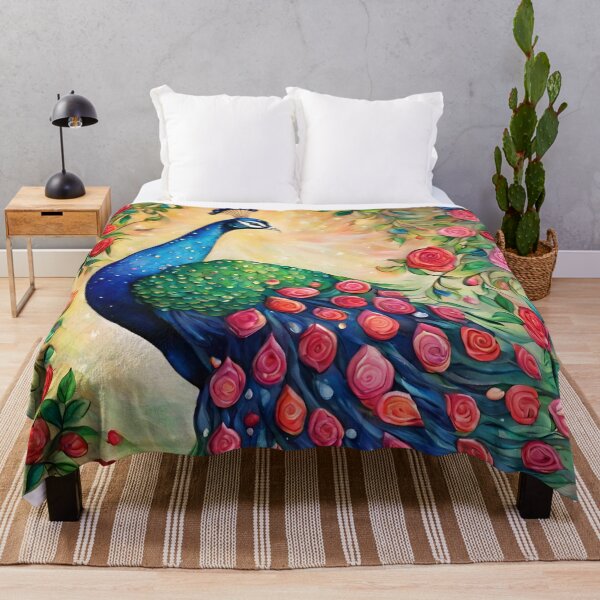 Item preview, Peacock in a rose garden designed and sold by Oorviart.