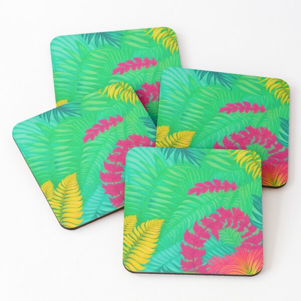 Item preview, Bright Pastels - Tropical Fern Leaves Pattern Décor designed and sold by SassyArtistry.
