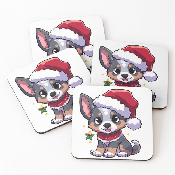 Item preview, Chiby Australian Cattle Dog in Christmas designed and sold by City0fDreams.