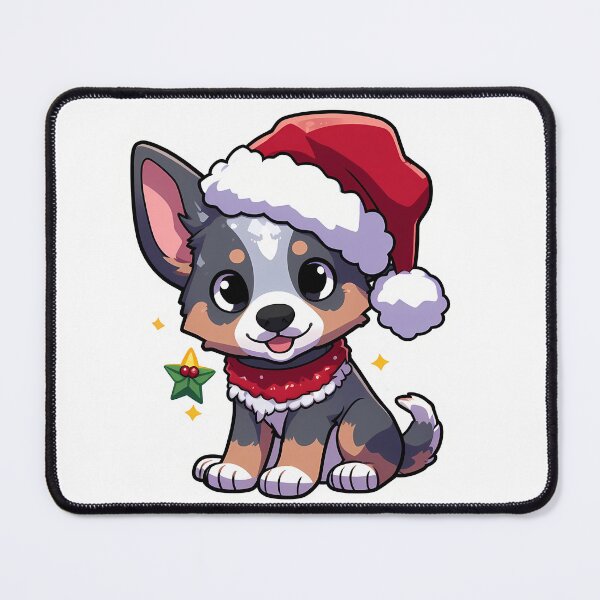 Item preview, Chiby Australian Cattle Dog in Christmas designed and sold by City0fDreams.