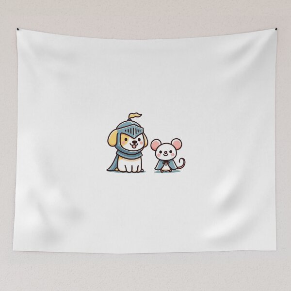 Item preview, Chivalrous Pup and Caped Mouse designed and sold by MajorMemes.