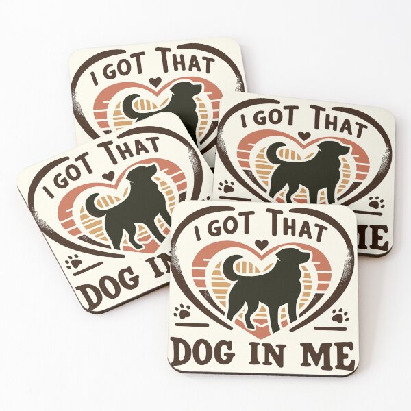 Item preview, I got that dog in me - Dog Silhouette Heart Design designed and sold by NexaArts.