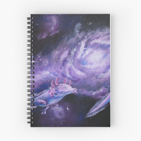 Item preview, Deep Space Axolotl with planets and Purple nebula designed and sold by theartofdeb.