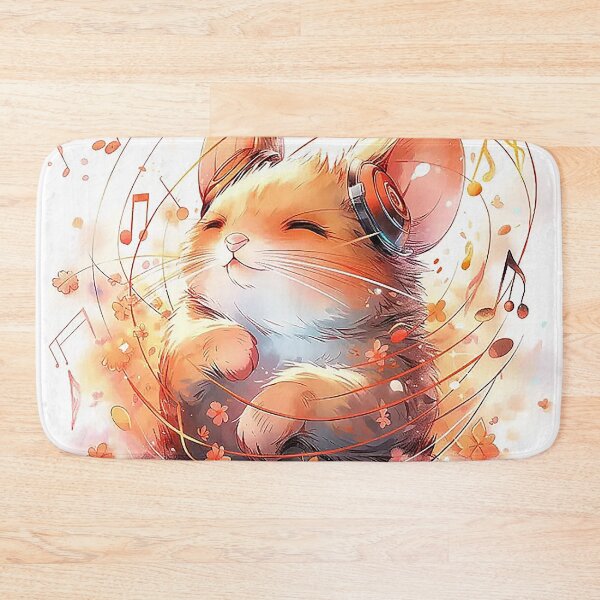 Item preview, Music-Loving Dormouse with Headphones and Colorful Sound Waves designed and sold by PaintbrushPlace.