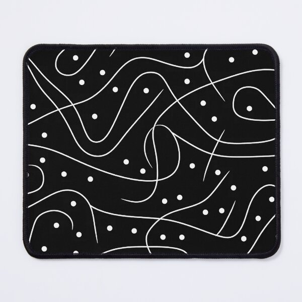 Item preview, Modern Elegance: Black Lines and Dots Abstract Pattern designed and sold by PaintbrushPlace.