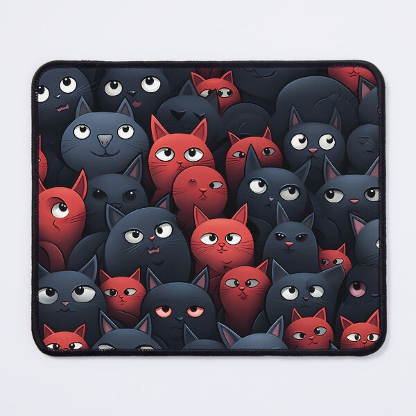 Item preview, Charming Cat Assembly - Whimsical Feline Art designed and sold by inkArtistryfine.