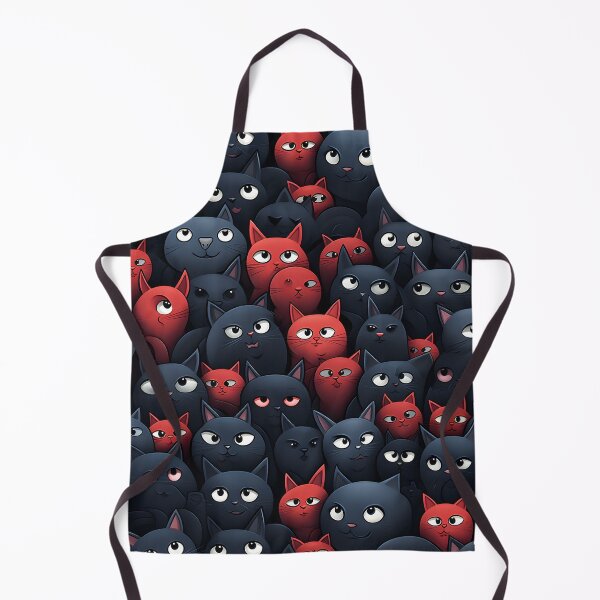 Item preview, Charming Cat Assembly - Whimsical Feline Art designed and sold by inkArtistryfine.