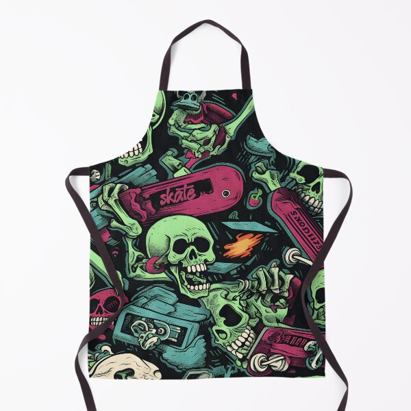 Item preview, Retro Skateboarding Skulls Vibrant Artwork designed and sold by inkArtistryfine.