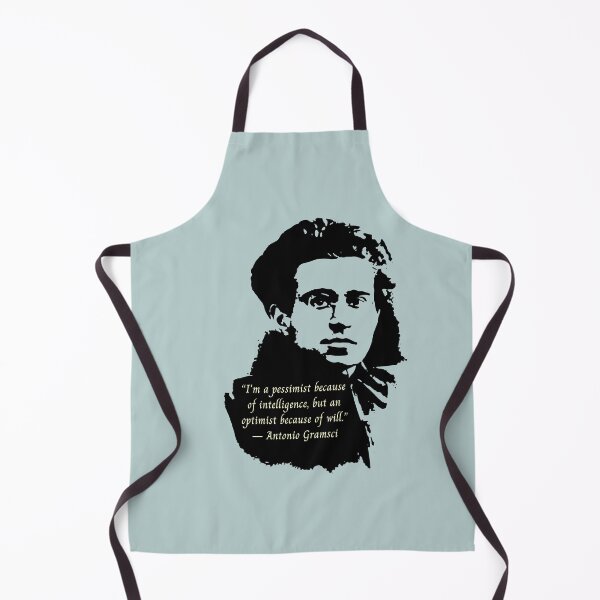 Item preview, Antonio Gramsci portrait and quote: I'm a pessimist because of intelligence, but an optimist because of will. designed and sold by artbleed.