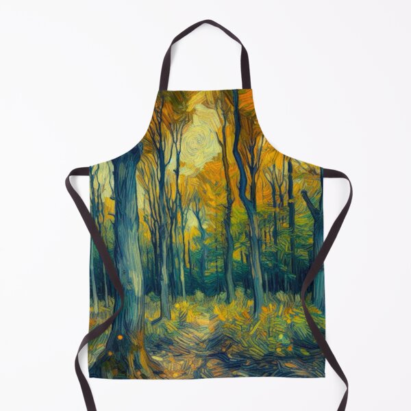 Item preview, Autumn Forest Scene - Oil Painting Digital Art - Van Gogh Style designed and sold by Star-Fragment.