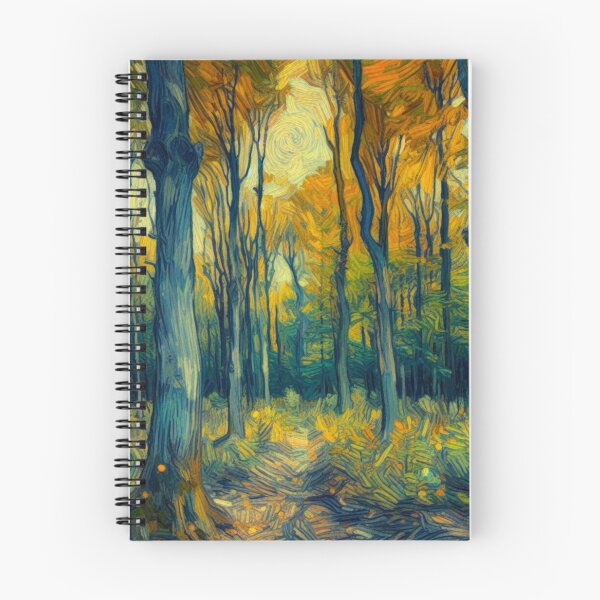 Item preview, Autumn Forest Scene - Oil Painting Digital Art - Van Gogh Style designed and sold by Star-Fragment.