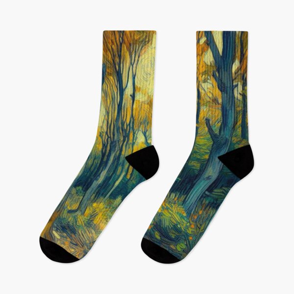 Item preview, Autumn Forest Scene - Oil Painting Digital Art - Van Gogh Style designed and sold by Star-Fragment.