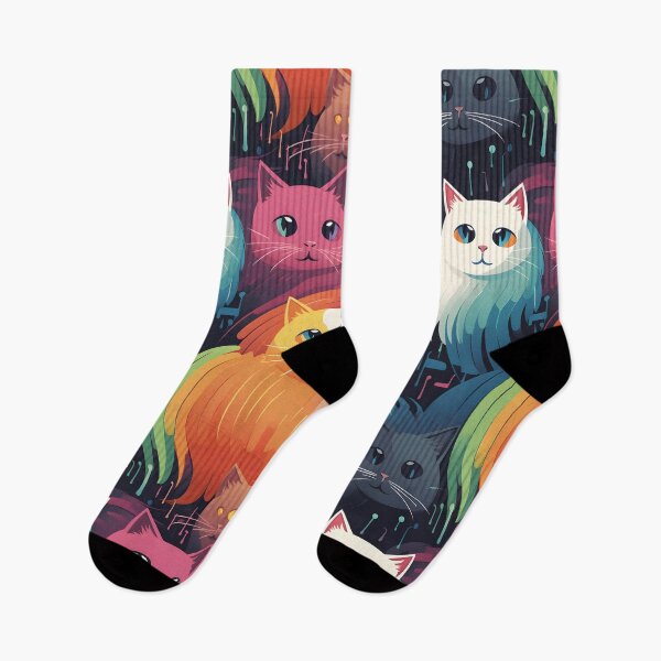 Item preview, Colorful Cat Collective: Whimsical Feline Illustration designed and sold by inkArtistryfine.