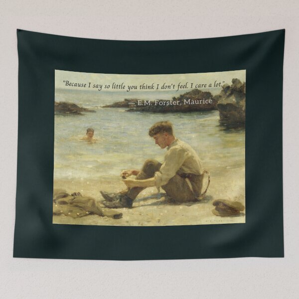 Item preview, E.M. Forster quote: “Because I say so little you think I don't feel. I care a lot.” designed and sold by artbleed.