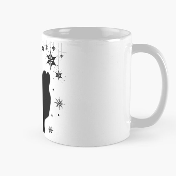 Item preview, Tibetan Spaniel with Snowflakes Christmas Silhouette Design designed and sold by Monica C. Webster.