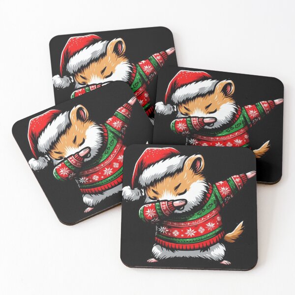 Artikelvorschau, Tupfender Hamster mit Weihnachtsmütze entworfen und verkauft von HeadTurningArt.