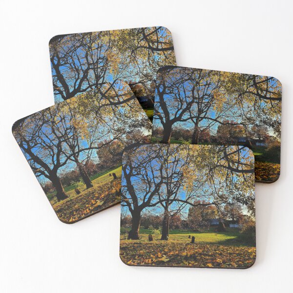 Item preview, Beautiful Autumn Cemetery Sunset Landscape  designed and sold by TwistedP-Photos.