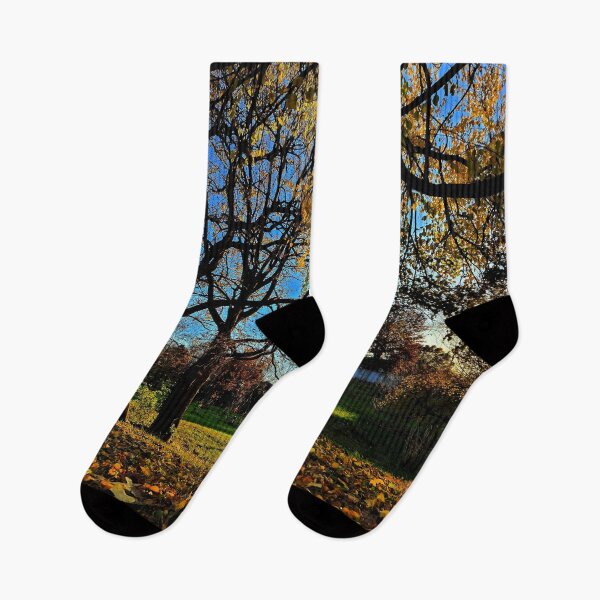 Item preview, Beautiful Autumn Cemetery Sunset Landscape  designed and sold by TwistedP-Photos.