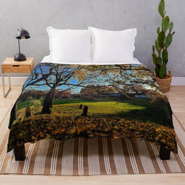 Item preview, Beautiful Autumn Cemetery Sunset Landscape designed and sold by TwistedP-Photos.
