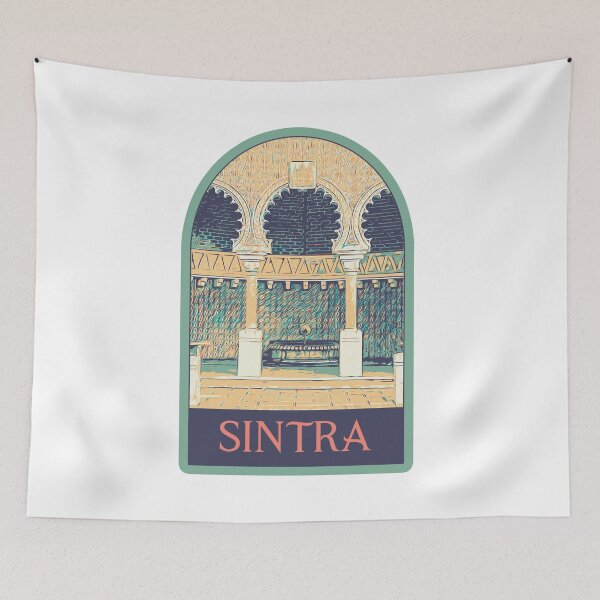 Item preview, Sintra Moorish Decoration Illustration Print | Art of Portugal designed and sold by Lemomo-artworks.