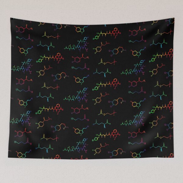 Item preview, Neurotransmitters Happy Chemicals Tie Dye Sticker Sheet designed and sold by GrellenDraws.