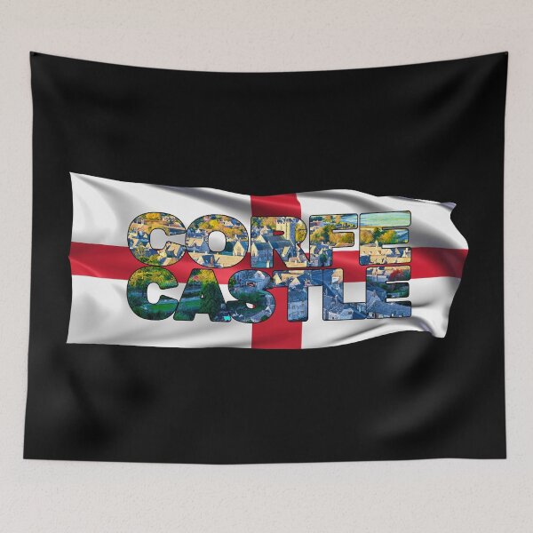 Item preview, CORFE CASTLE - Village, Dorset, England with Flag designed and sold by Adam Gormley.