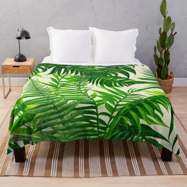 Item preview, Peaceful Greenery - Vibrant Green Tropical Fern Leaves Pattern  designed and sold by SassyArtistry.