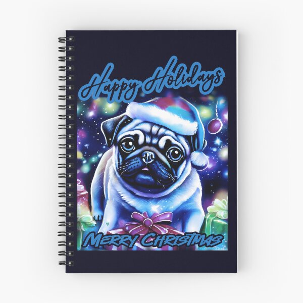 Item preview, Pug HAPPY HOLIDAYS 73 MERRY CHRISTMAS   designed and sold by RedBluffTraders.
