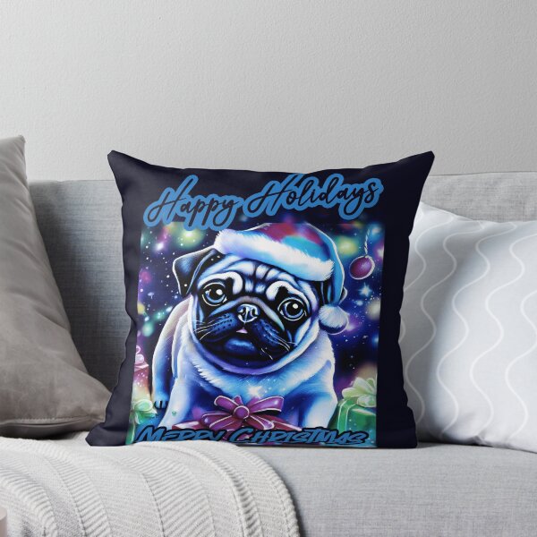 Item preview, Pug HAPPY HOLIDAYS 73 MERRY CHRISTMAS   designed and sold by RedBluffTraders.