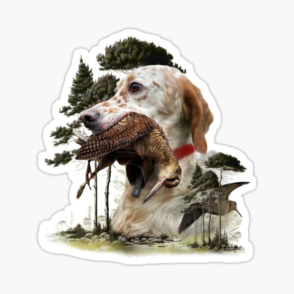 Item preview, A Woodcock with the English setter designed and sold by TammyHunterArt.