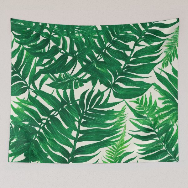 Item preview, Beautiful Zen Greenery - Vibrant Green Tropical Fern Leaves Pattern  designed and sold by SassyArtistry.