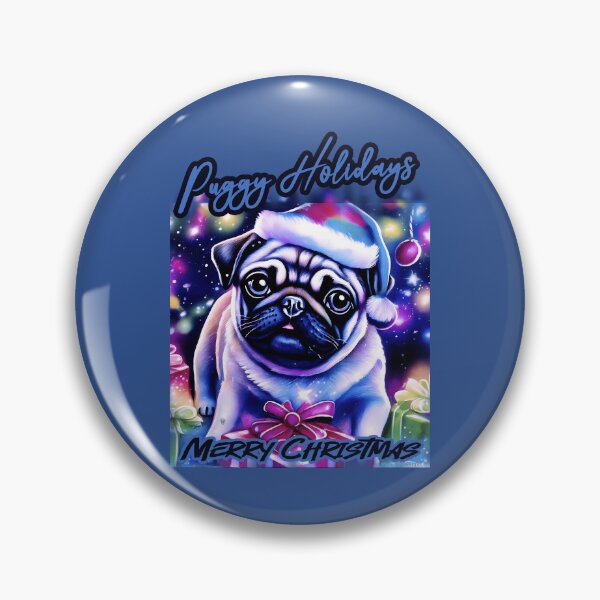 Item preview, Pug HAPPY HOLIDAYS 73 MERRY CHRISTMAS  PUGGY HOLIDAYS designed and sold by RedBluffTraders.