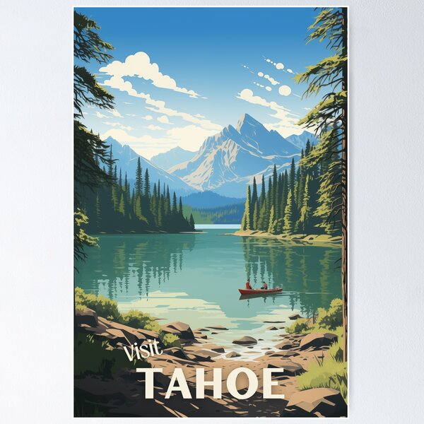 Item preview, Lake Tahoe Travel Poster designed and sold by Keeton Martin.