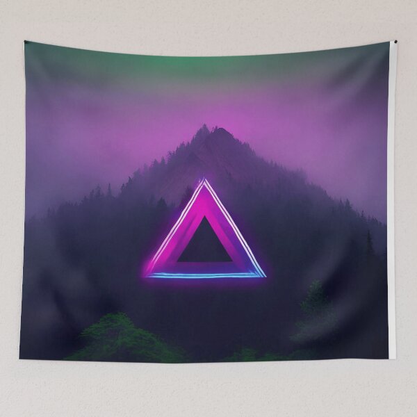 Item preview, Neon Mountain: A Surreal Journey into the Unknown designed and sold by Alihassan-Art.