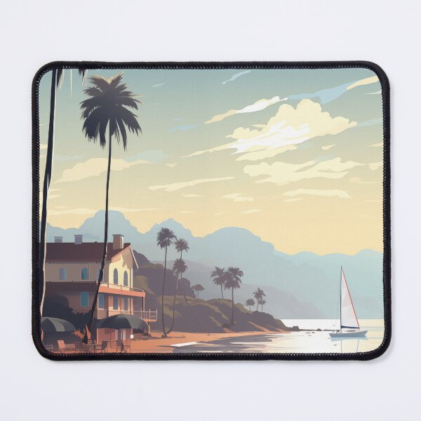 Item preview, Santa Barbara Travel Poster designed and sold by Keeton Martin.