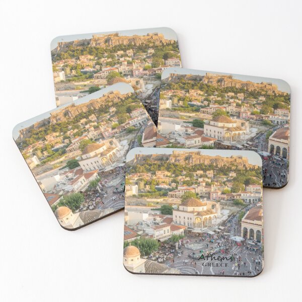 Item preview, Athens, Greece - Iconic Monastiraki Square - Acropolis Background designed and sold by leemcnut.