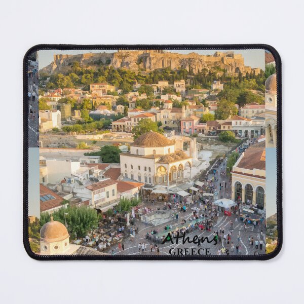 Item preview, Athens, Greece - Iconic Monastiraki Square - Acropolis Background designed and sold by leemcnut.