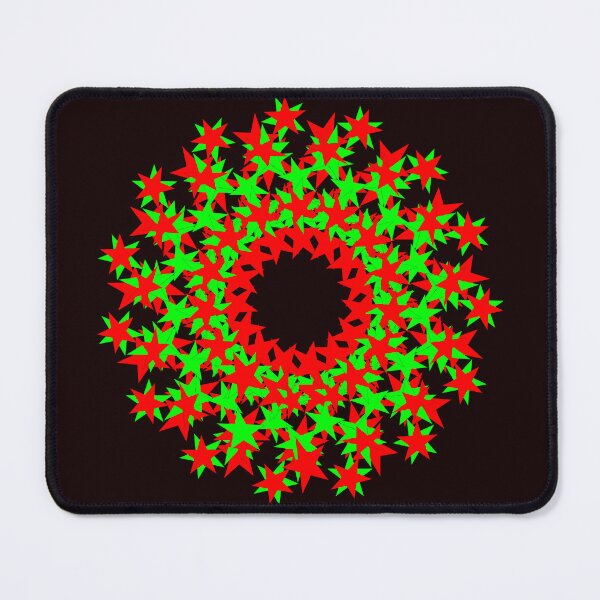 Item preview, Red and Green Christmas Wreath with Red and Green Stars designed and sold by Victoria Rose.