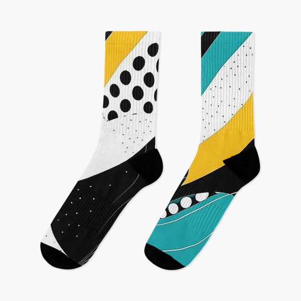 Item preview, Radiant Abstract: Dynamic Black, White, Yellow, and Teal Design designed and sold by PaintbrushPlace.