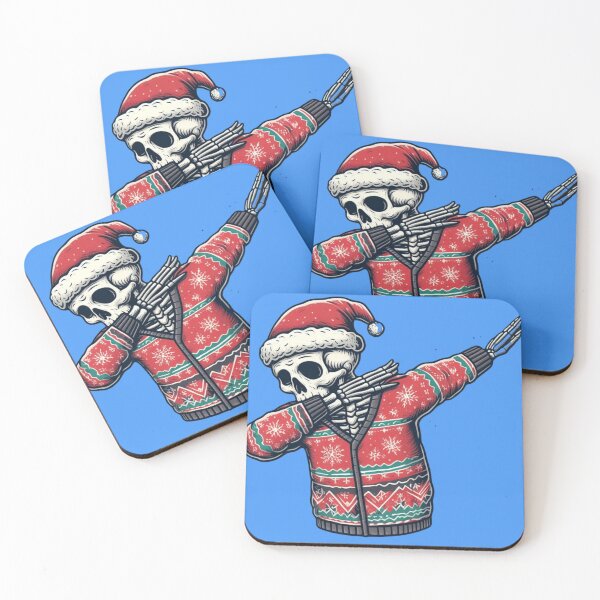 Item preview, Dabbing Skeleton with Santa Hat designed and sold by HeadTurningArt.