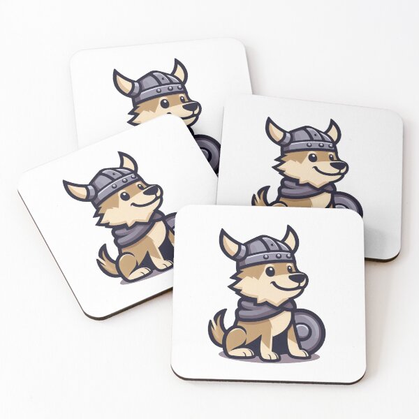 Item preview, Cute happy viking dog cartoon designed and sold by ODINDISA.