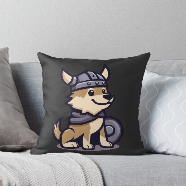 Item preview, Cute happy viking dog cartoon designed and sold by ODINDISA.