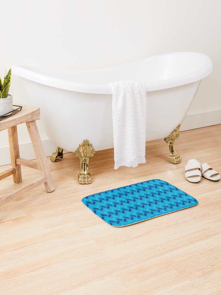 Thumbnail 2 of 6, Bath Mat, Geometric forms designed and sold by ColorfulPatt-n.