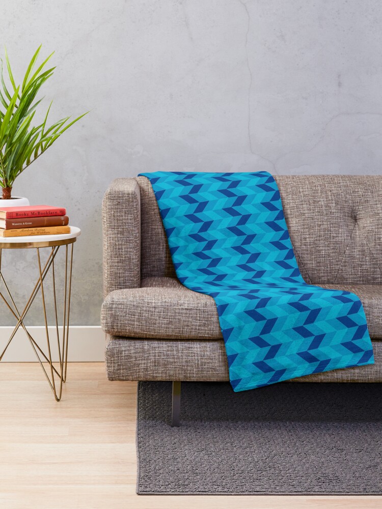 Thumbnail 2 of 6, Throw Blanket, Geometric forms designed and sold by ColorfulPatt-n.