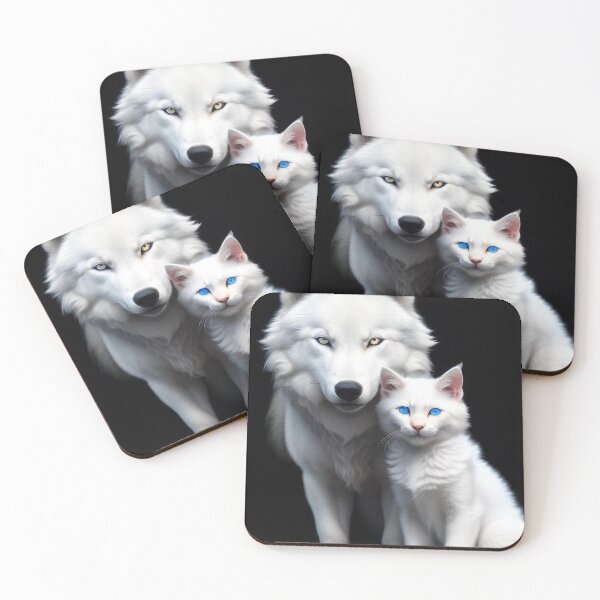 Item preview, Wolf n cat designed and sold by PingersWolfDen.