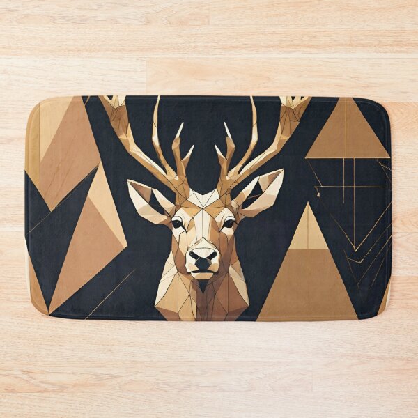 Item preview, Geometric Stag: A Modern and Abstract Art Piece designed and sold by Alihassan-Art.