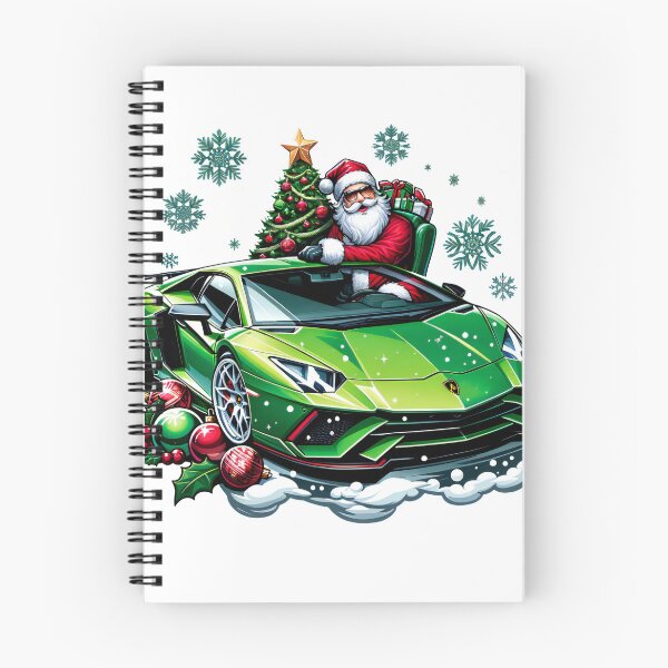 Item preview, Santa's Luxe Ride: Festive Green Lamborghini with Christmas Cheer designed and sold by AIARTIST1.