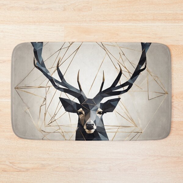 Item preview, The Geometric Stag: A Symbol of Strength and Beauty designed and sold by Alihassan-Art.