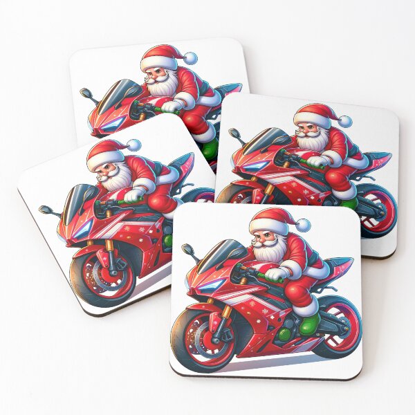Item preview, Santa's Holiday Dash: High-Speed Motorcycle with Festive Flair designed and sold by AIARTIST1.